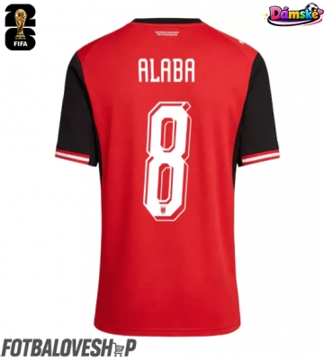 Rakousko David Alaba #8 Dámské Domácí Dres MS 2026 Krátký Rukáv